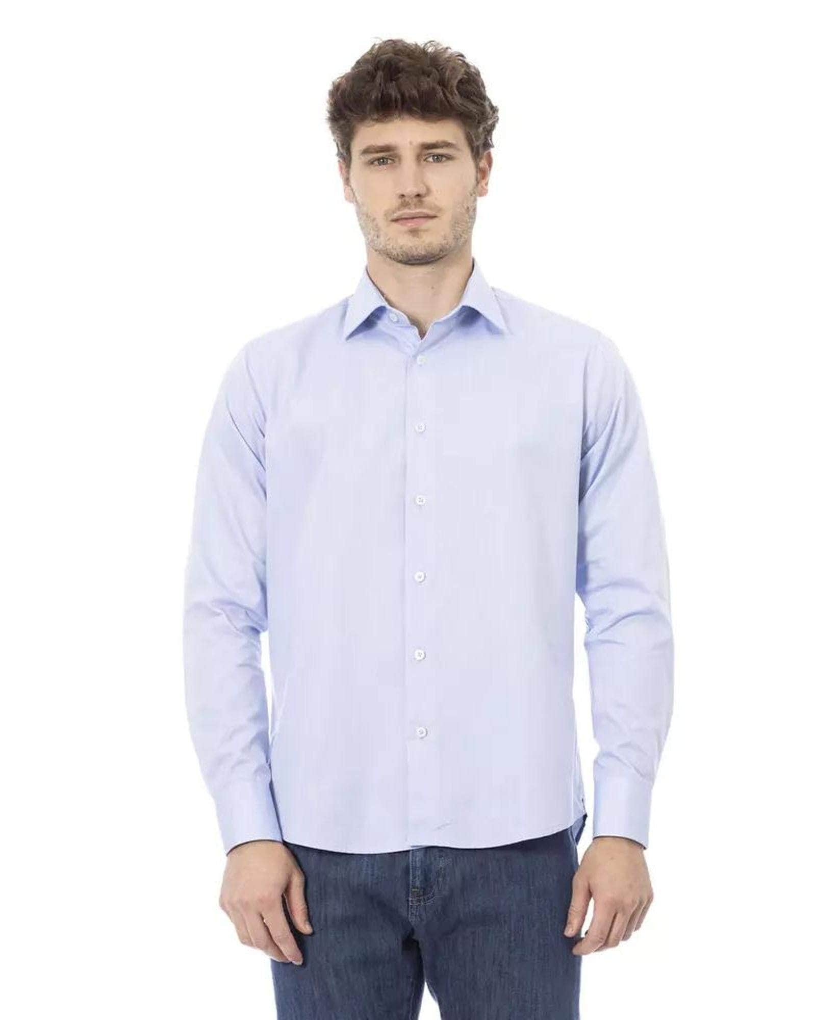 Baldinini Trend Men's Light Blue Cotton Shirt