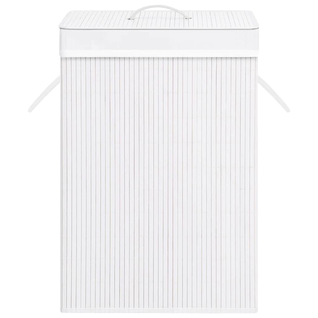 Bamboo Laundry Basket - White