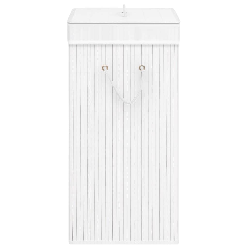 Bamboo Laundry Basket - White