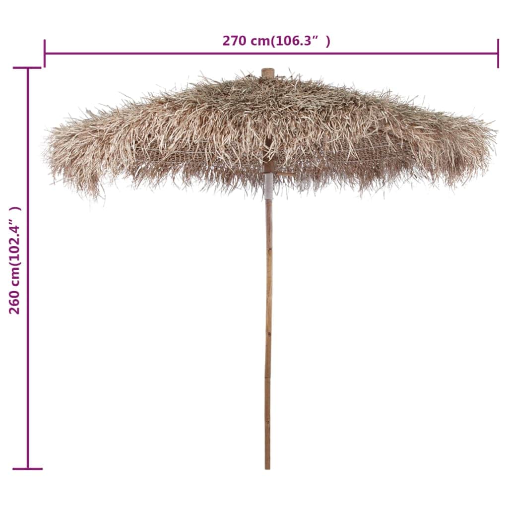 Bamboo Parasol 270 cm with Banana Leaf Roof - Simple deals