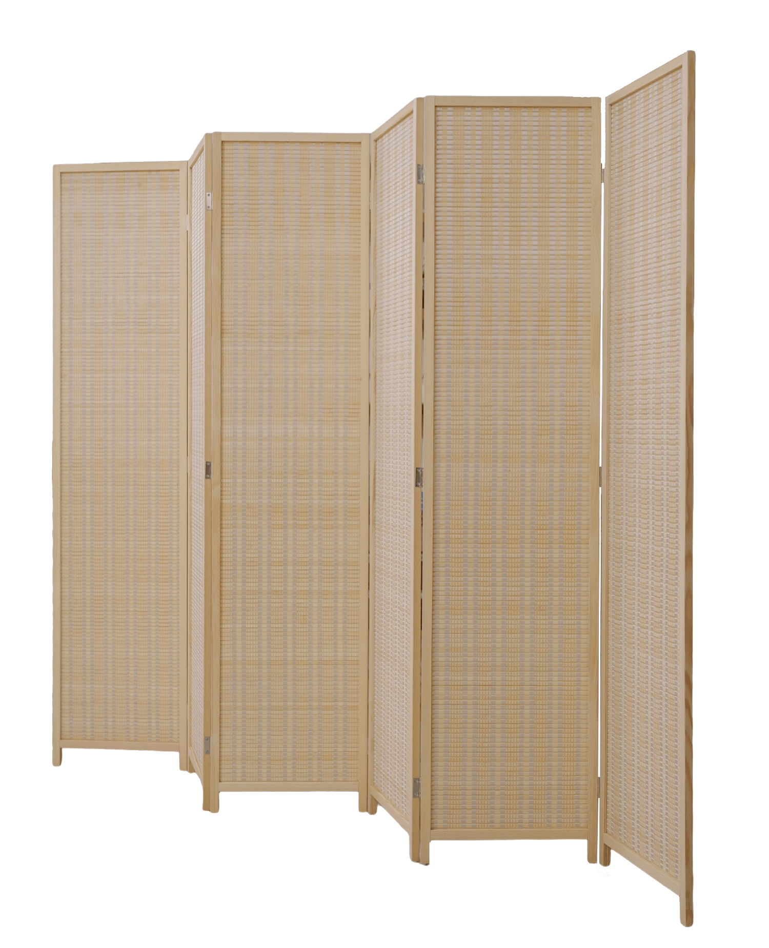 Bamboo Room Divider 5 Panel Folding Privacy Screen Storage Design