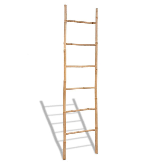 Bamboo Towel Ladder with 6 Rungs - Simple deals
