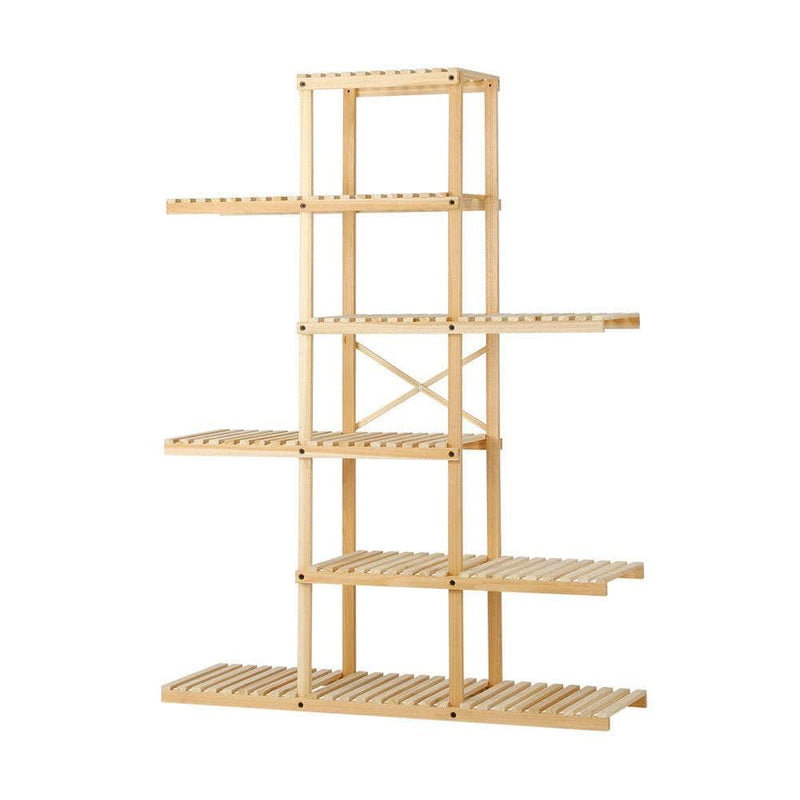 Bamboo Wood Plant Stand Flower Plants 6 Tiers Corner