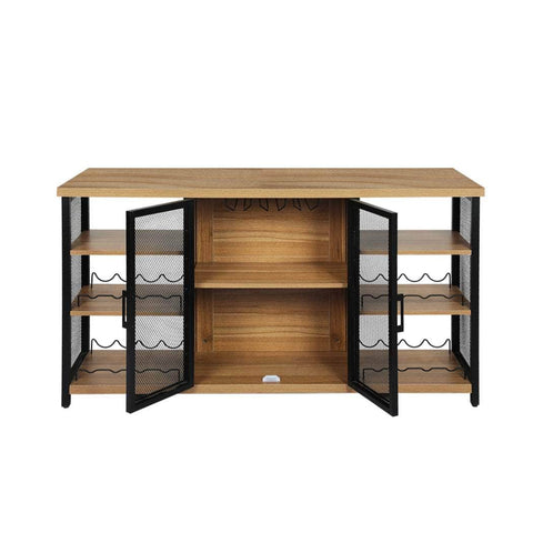 Bar Cabinet Buffet Sideboard Oak