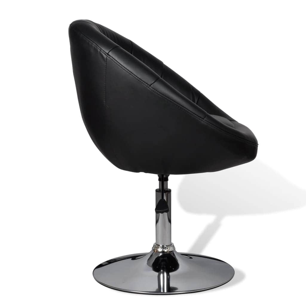 Bar Chairs 2 pcs Black Leather