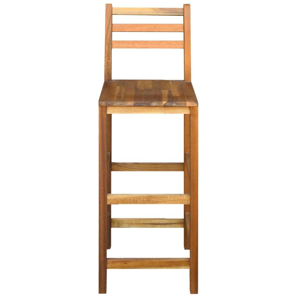 Bar Chairs 2 pcs Solid Acacia Wood - Simple deals