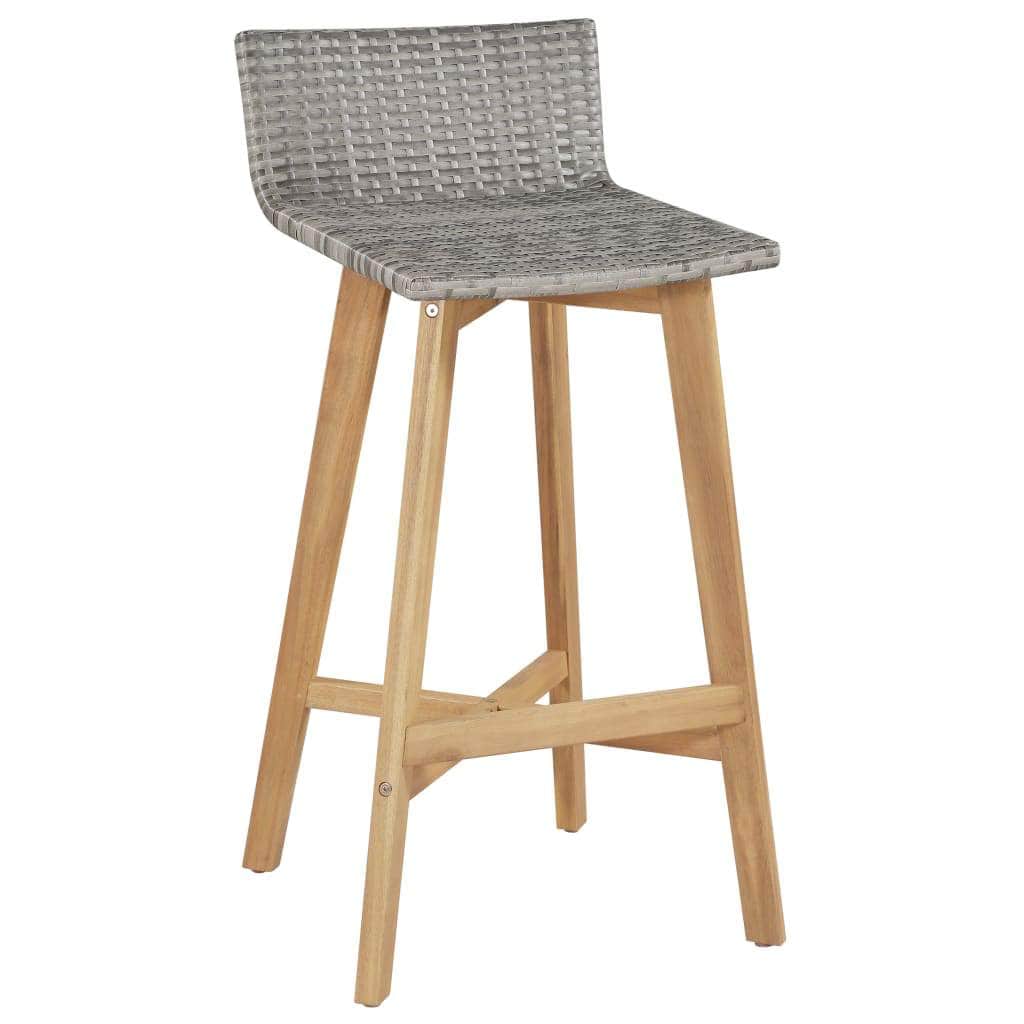 Bar Chairs 2 pcs Solid Acacia Wood - Simple deals
