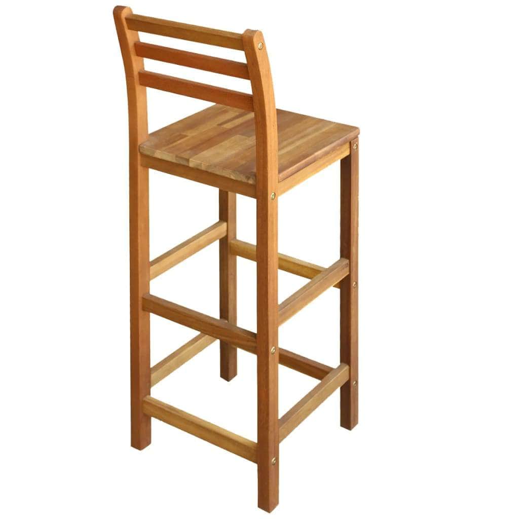 Bar Chairs 2 pcs Solid Acacia Wood - Simple deals