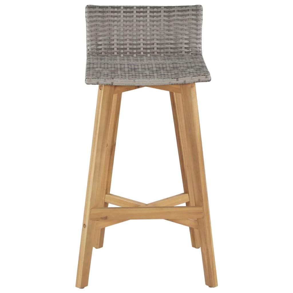 Bar Chairs 2 pcs Solid Acacia Wood - Simple deals