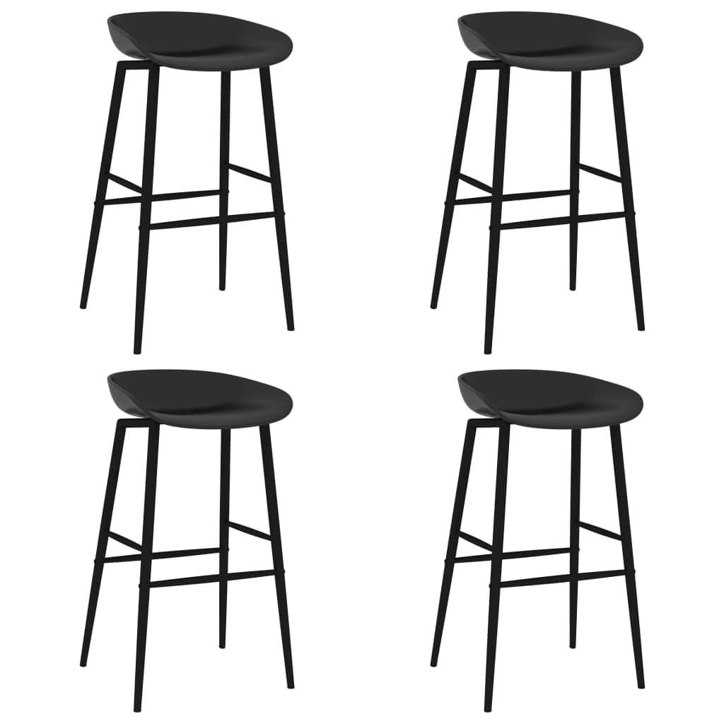 Bar Chairs 4 pcs Black - Table & Bar Stools