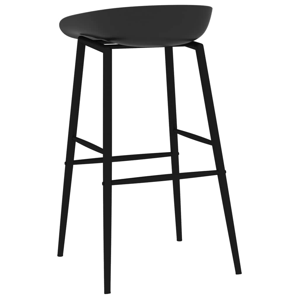 Black colour - Bar Chairs 4 pcs Black