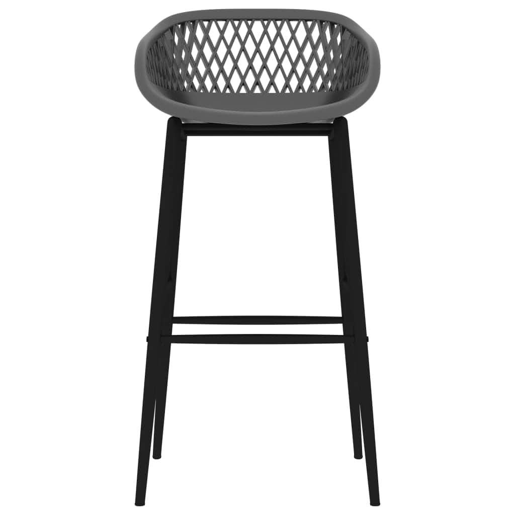 Bar Chairs 4 pcs Grey