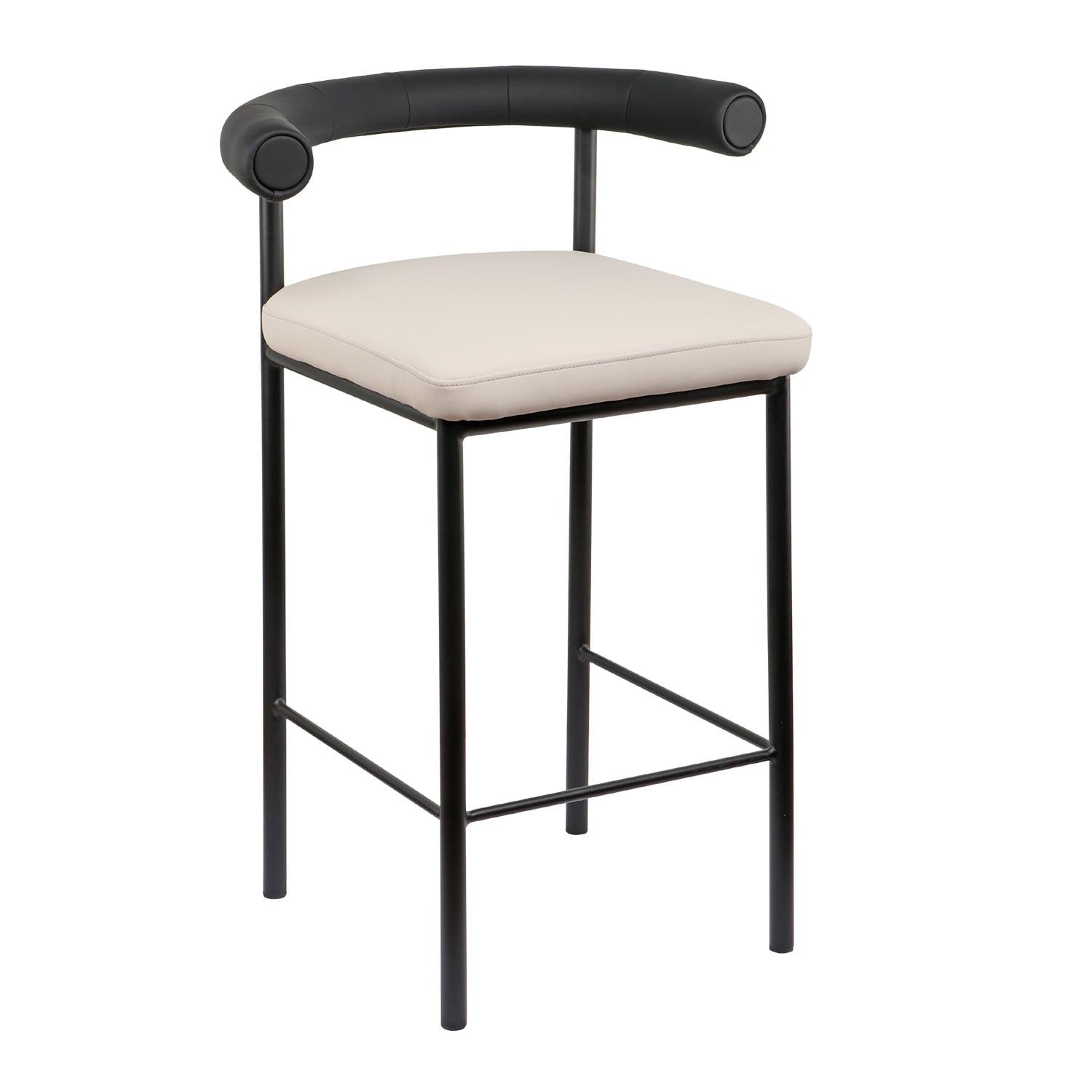 Black stool 53x61x89cm, side view