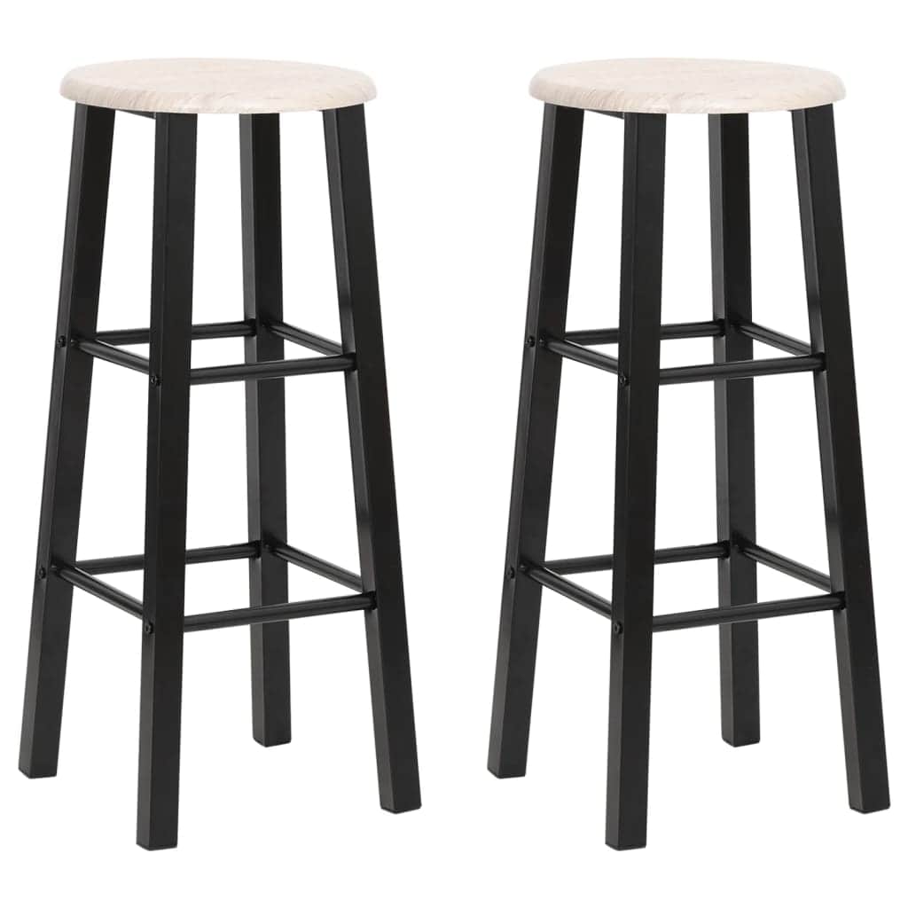 Bar Stools 2 pcs Black - Table & Bar Stools