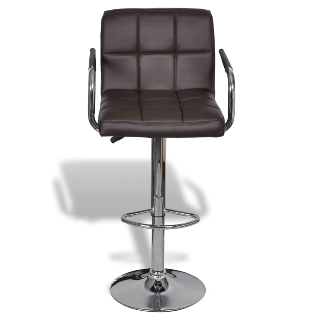 Bar Stools 2 pcs "Brown"  Faux Leather