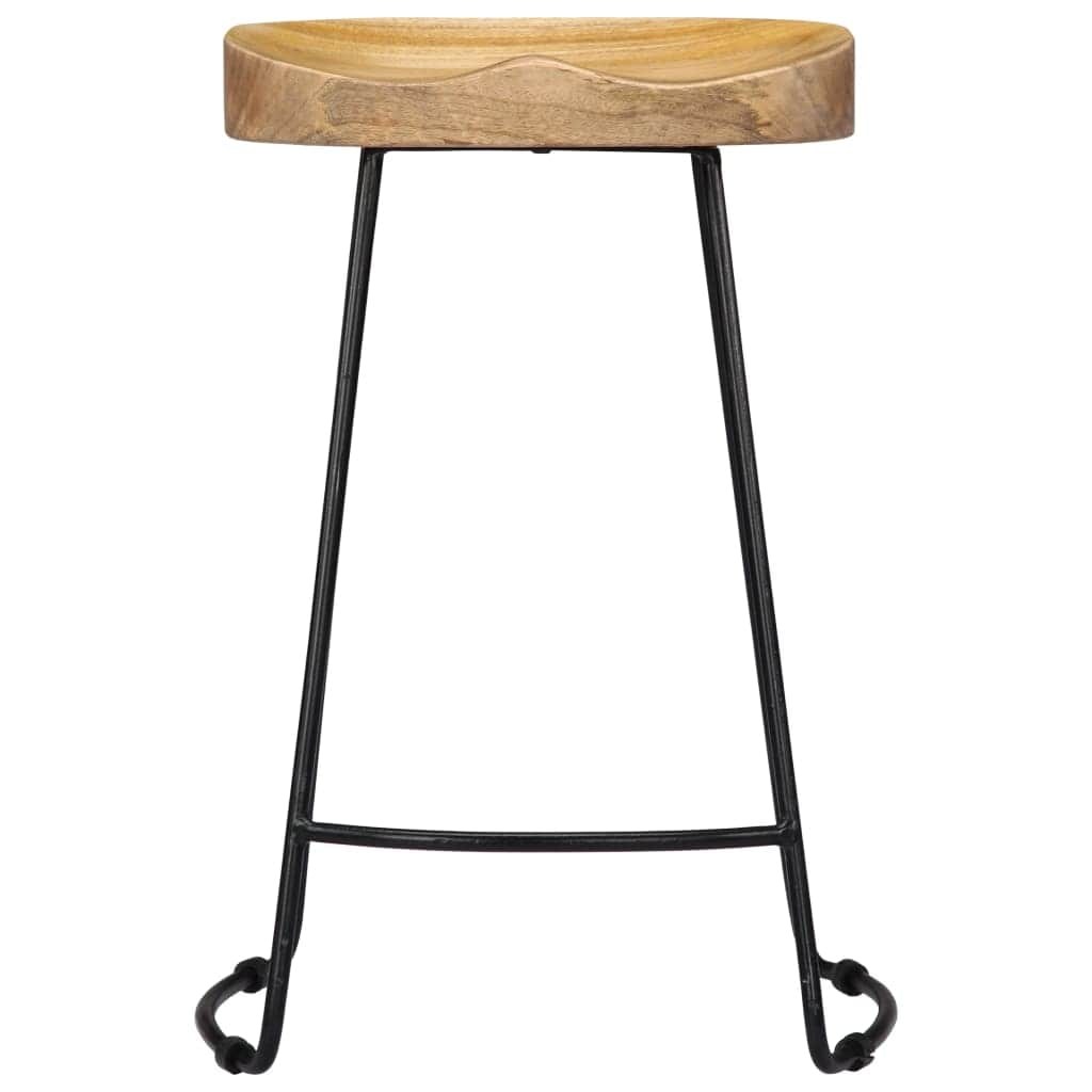 Bar Stools 2 Pcs Wood | Wood finish