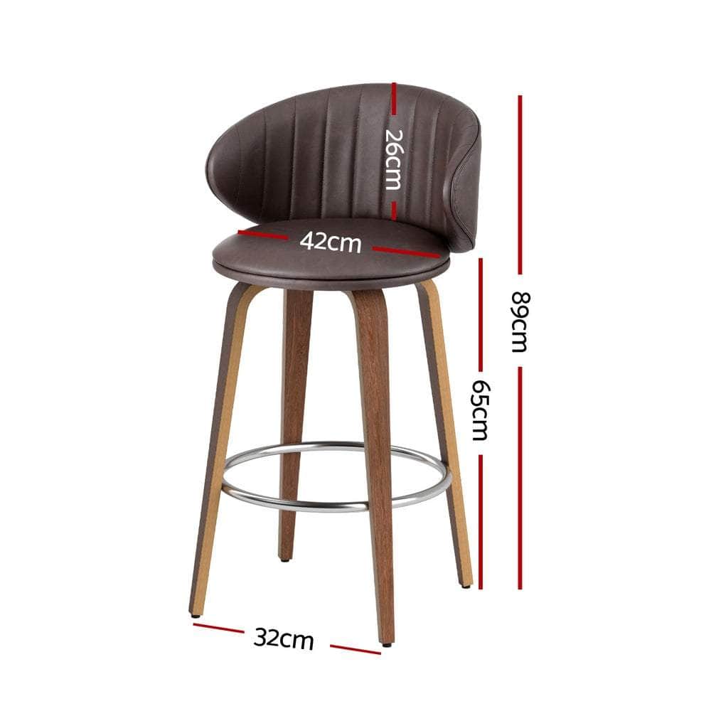 Bar Stools Dining Chairs Contoured Leather Wood Stool