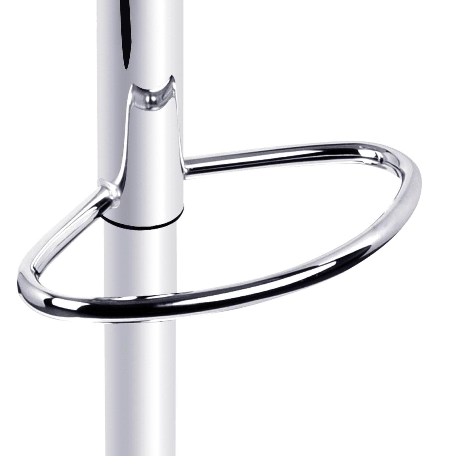 Bar Stools Gas Lift Leather w/Armrest Black