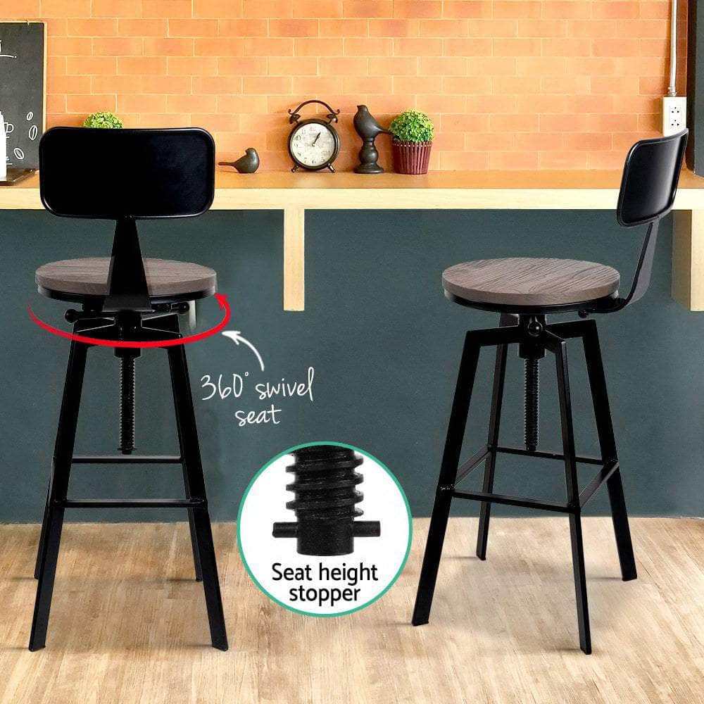 Bar Stools Kitchen Counter Chairs Vintage Metal Chairs X2