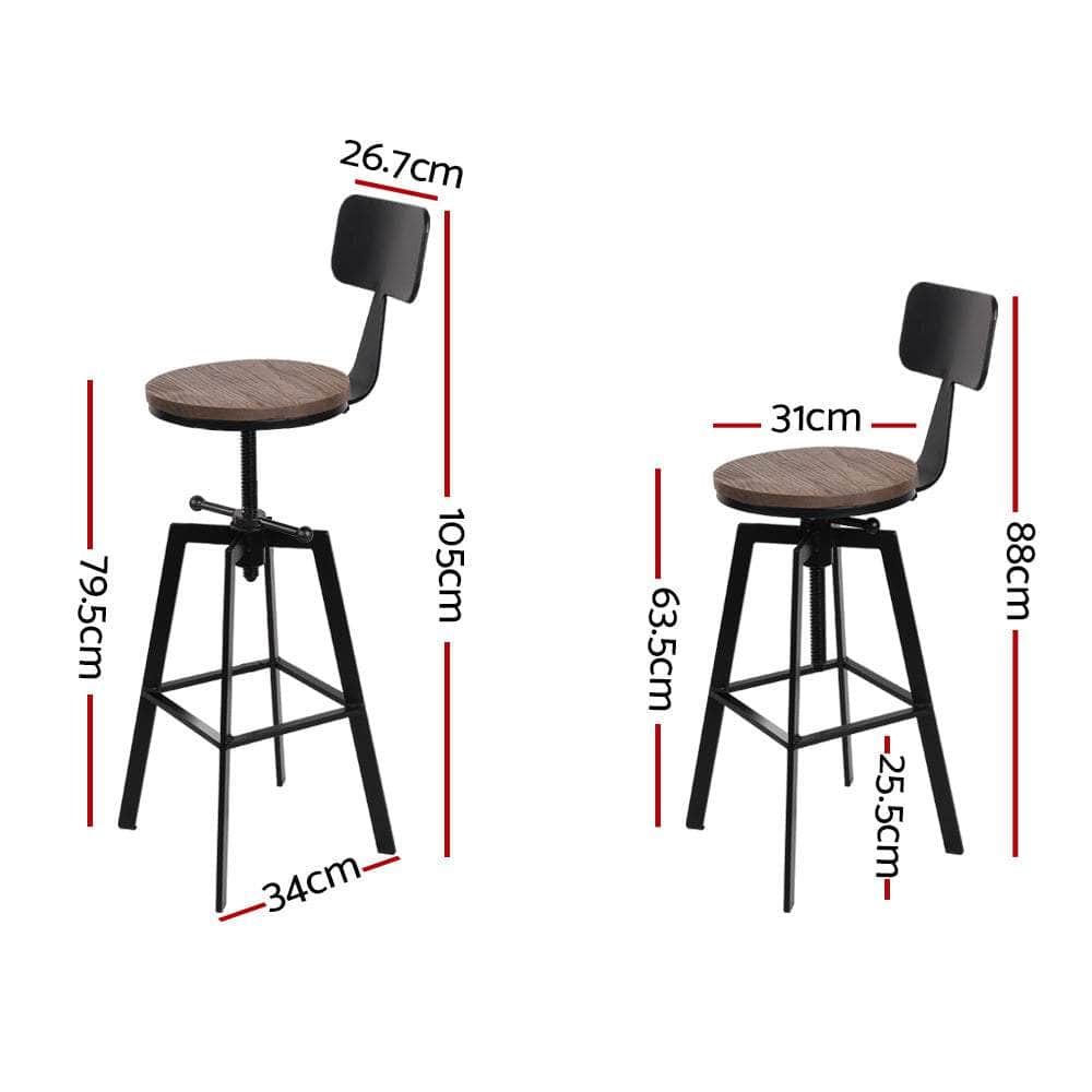 Bar Stools Kitchen Counter Chairs Vintage Metal Chairs X2