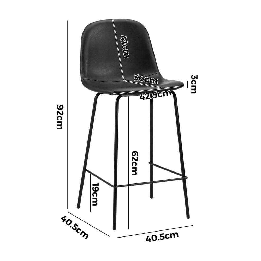 Bar Stools Kitchen Dining Chair PU Leather