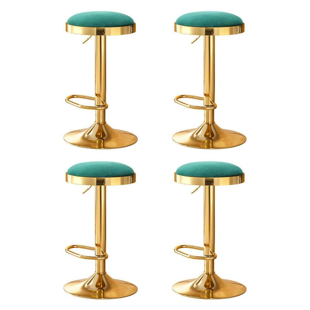 Bar Stools Kitchen Dining Chairs Velvet Padded Stool Green