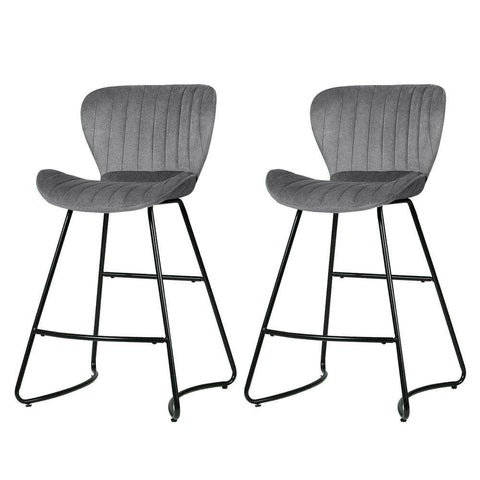 Bar Stools Kitchen Stool Velvet Dining Chairs Grey Barstool Chair Metal