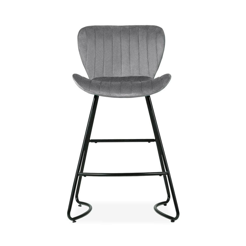 Bar Stools Kitchen Stool Velvet Dining Chairs Grey Barstool Chair Metal