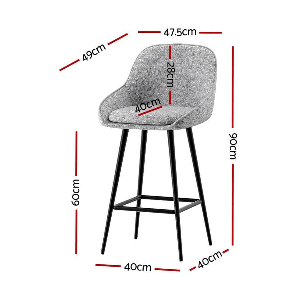 Bar Stools Upholstered Stool Counter Seat Kitchen Dining Chairs