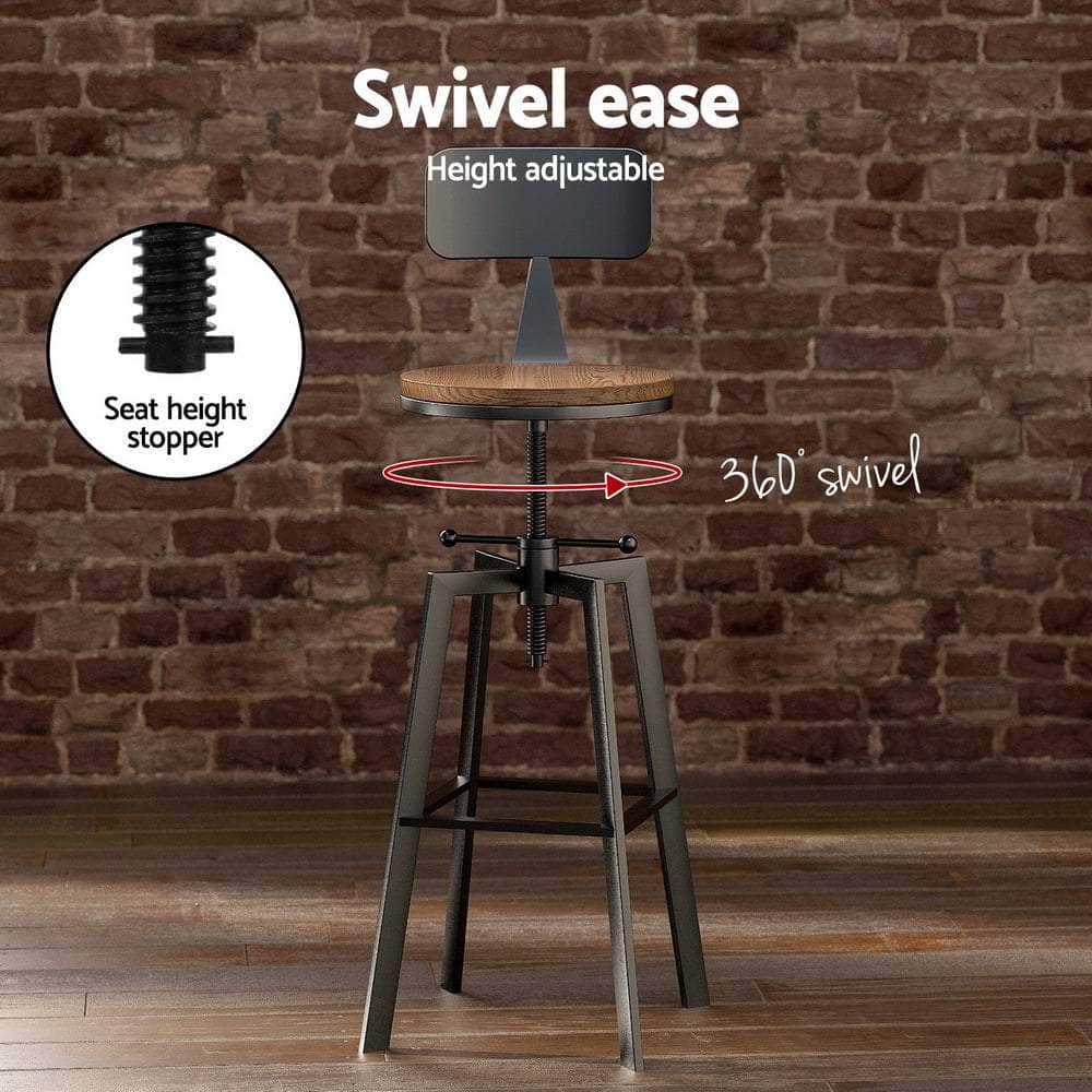Bar Table and Stools Set Dining Desk Industrial Kitchen Chairs Cafe Pub