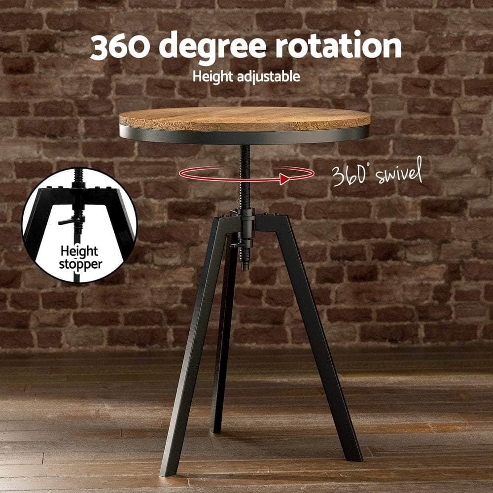 Bar Table and Stools Set Dining Desk Industrial Kitchen Chairs Cafe Pub