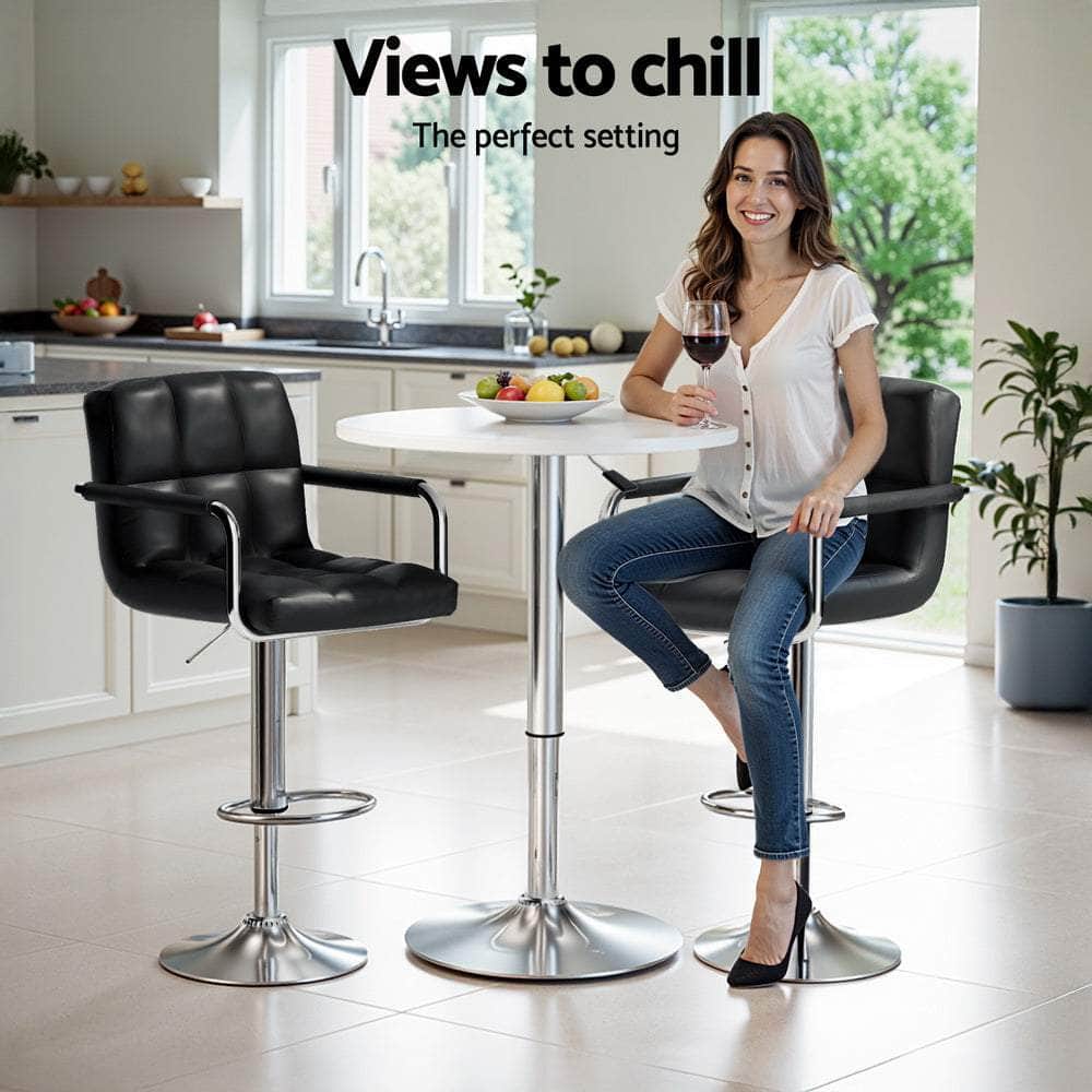 Bar Table and Stools Set Dining Desk Kitchen Chairs Cafe Pub