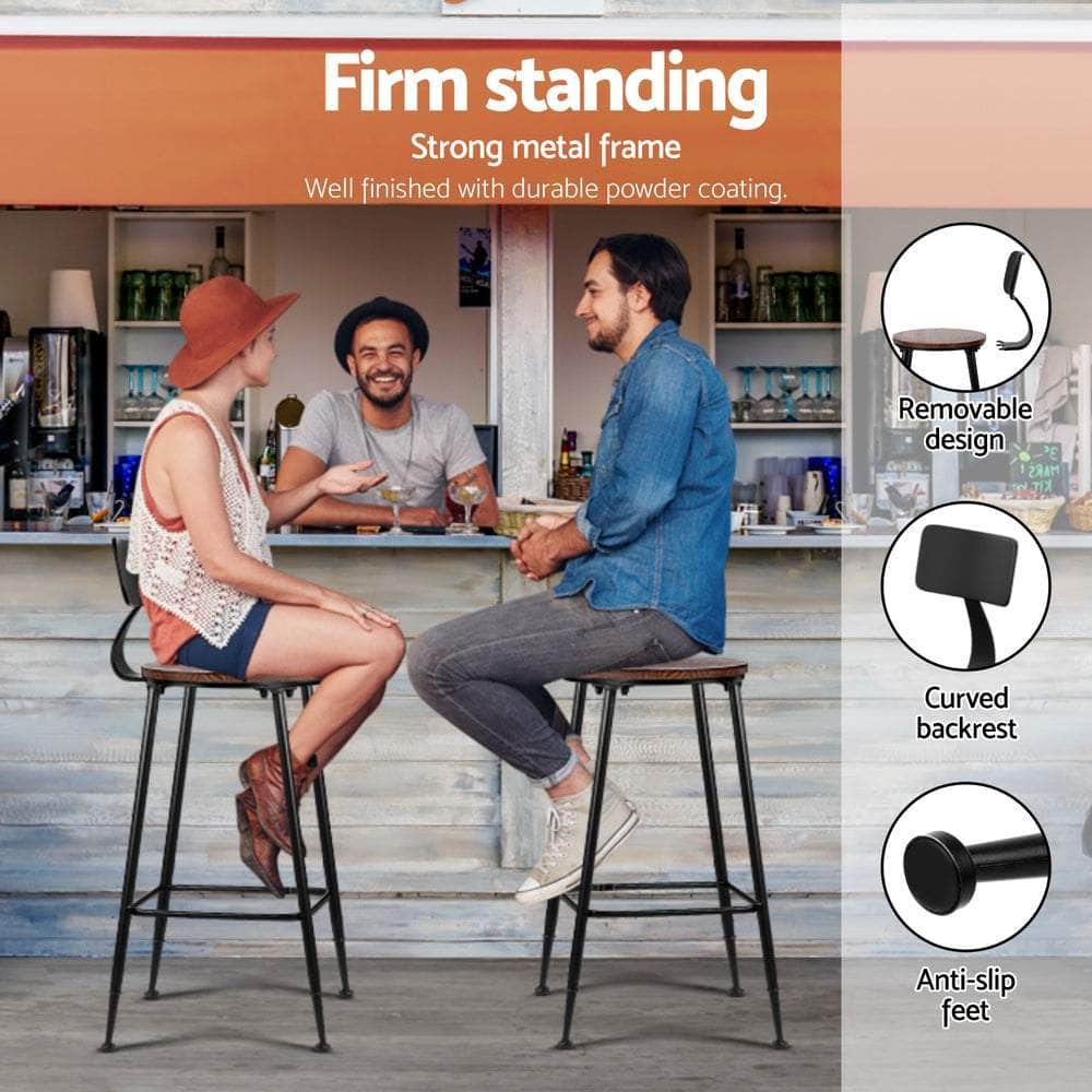 Bar Table and Stools Set Dining Desk Kitchen Chairs Cafe Pub