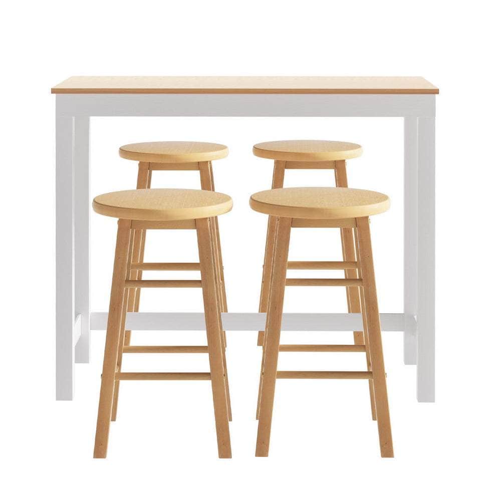 Bar Table and Stools Set Dining Desk Kitchen Chairs Cafe Pub