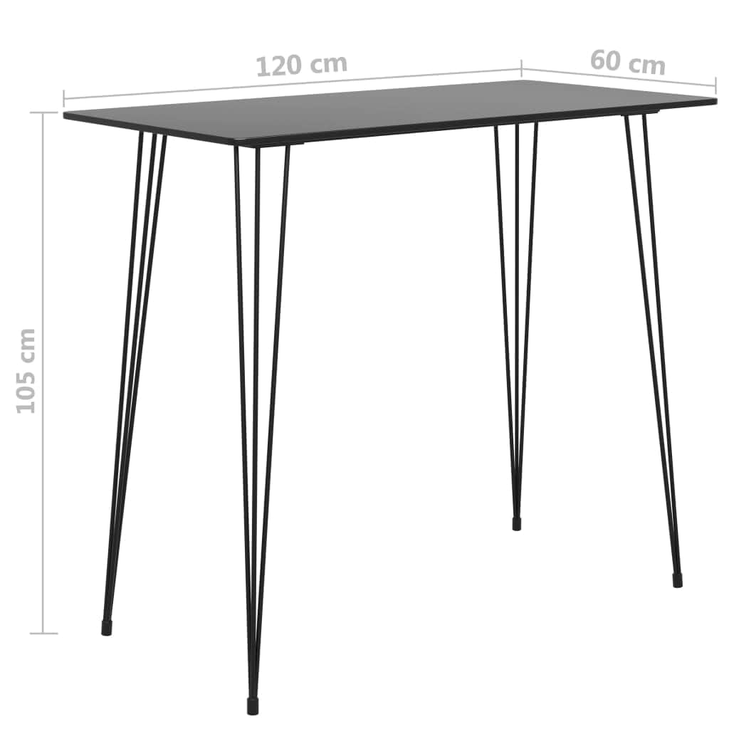 Bar Table Black Metal