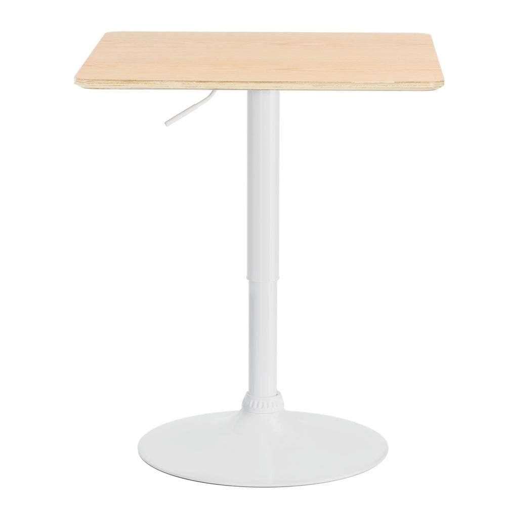 Bar Table Swivel Base Gas Lift Counter Dining Table Square Pine