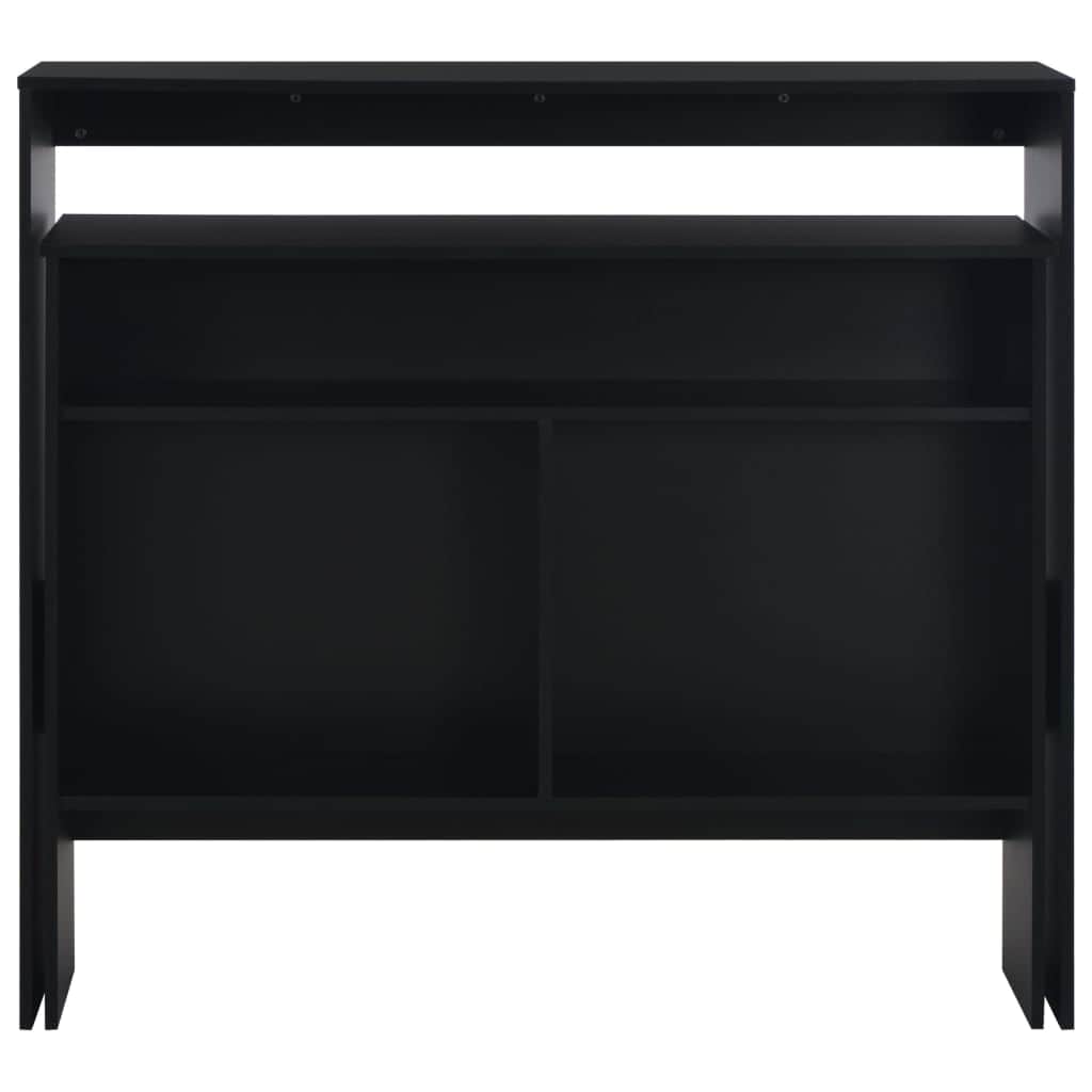 Bar Table with 2 Table Tops Black