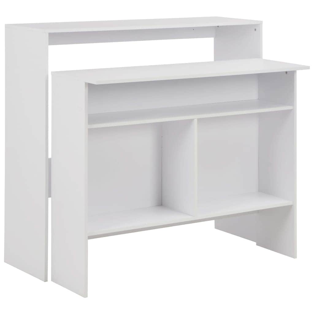Bar Table with 2 Table Tops White