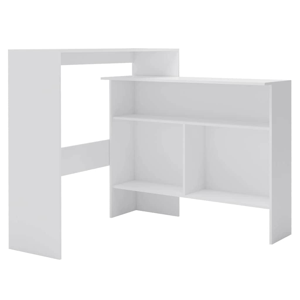 Bar Table with 2 Table Tops White