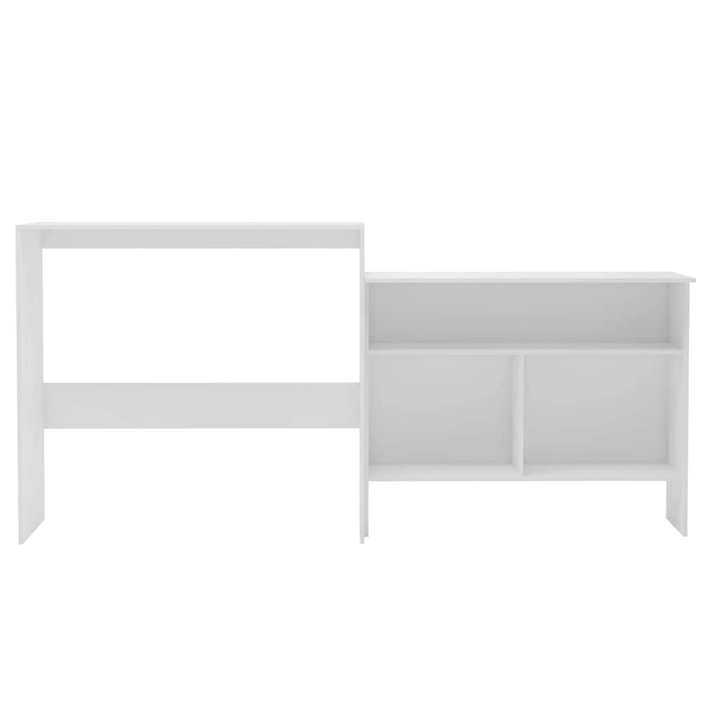 Bar Table with 2 Table Tops White