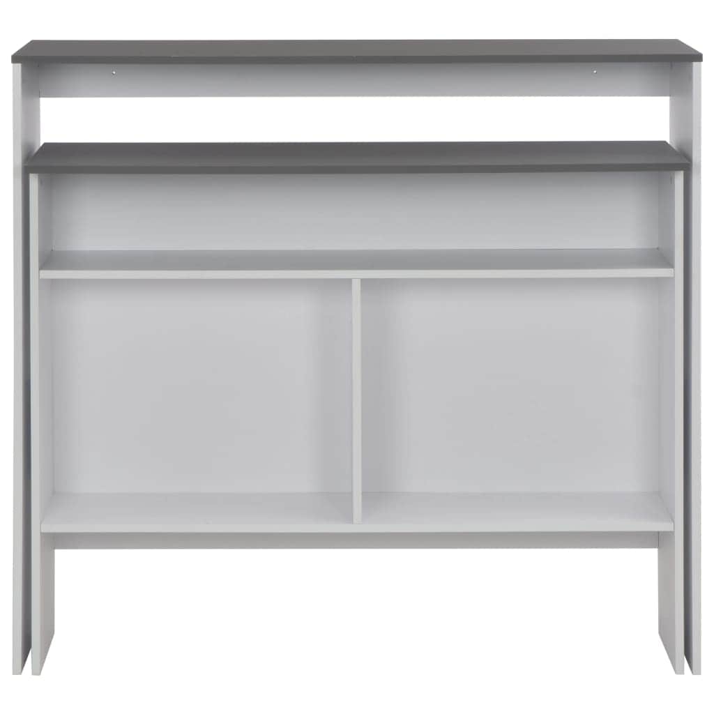 Bar Table with 2 Table Tops White and Grey