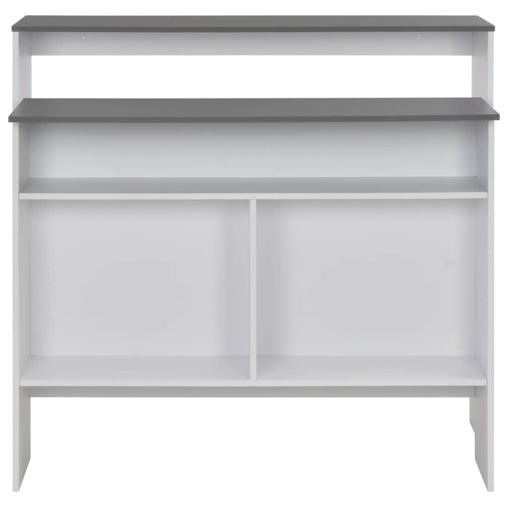 Bar Table with 2 Table Tops White and Grey
