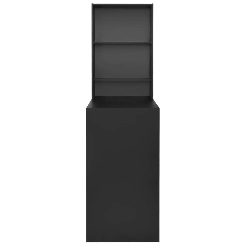 Bar Table with Cabinet Black