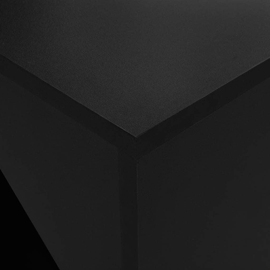 Bar Table with Cabinet Black