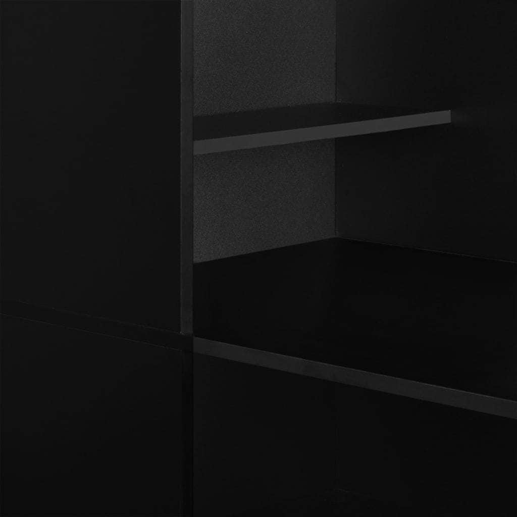 Bar Table with Cabinet Black