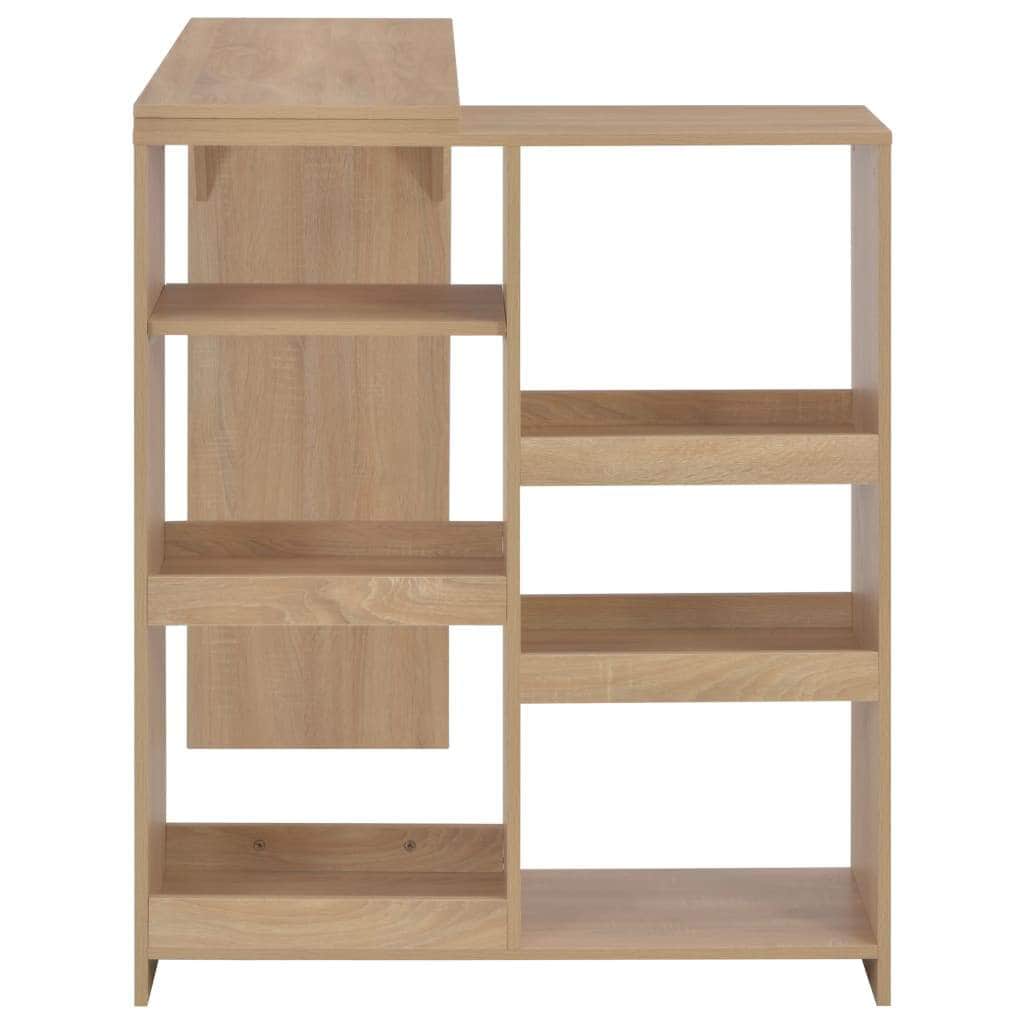 Bar Table with Moveable Shelf Oak