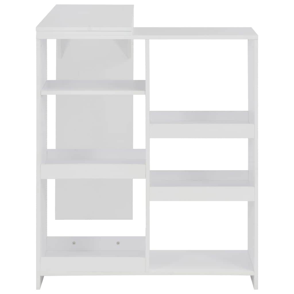 Bar Table with Moveable Shelf -White
