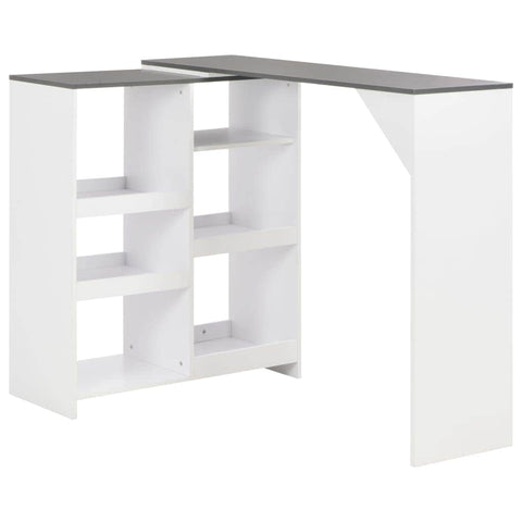 Bar Table with Moveable Shelf White