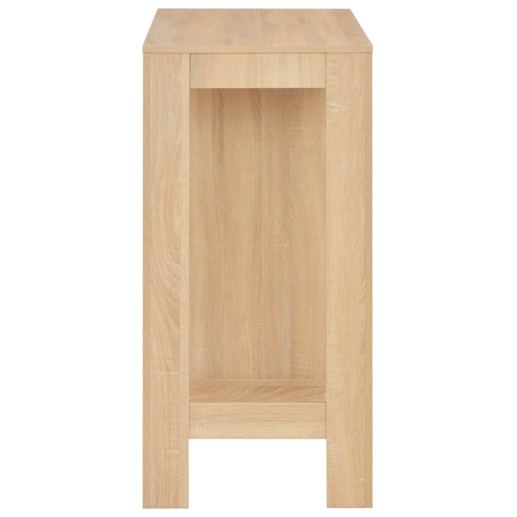 Bar Table with Shelf Oak - Simple deals