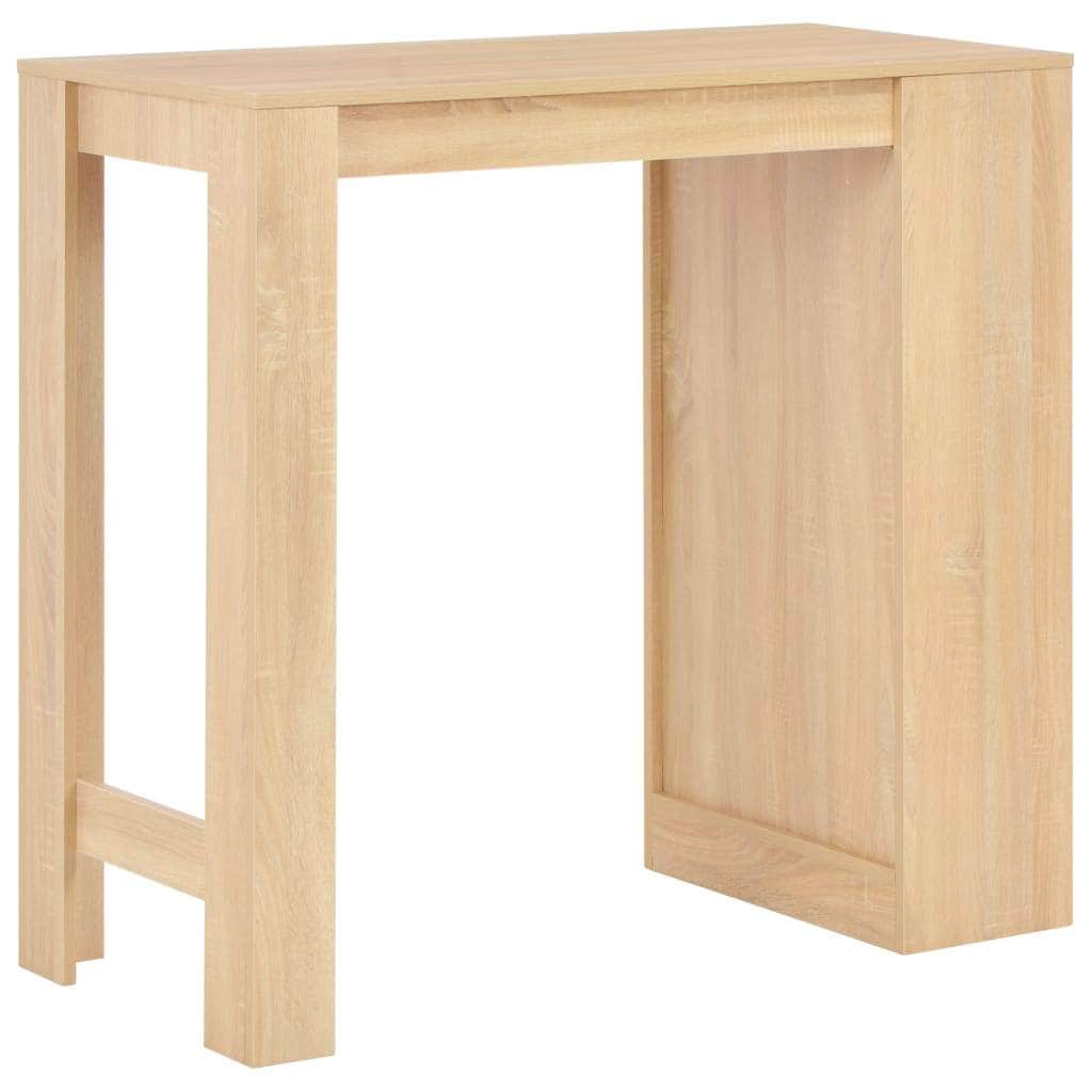 Bar Table with Shelf Oak - Simple deals